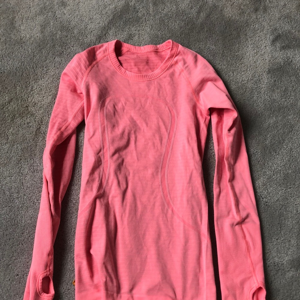 Lululemon Coral Long Sleeve Shirt